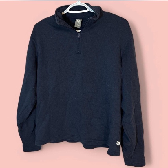 Navy Quarter Zip Russell Athletics - Picture 1 of 4